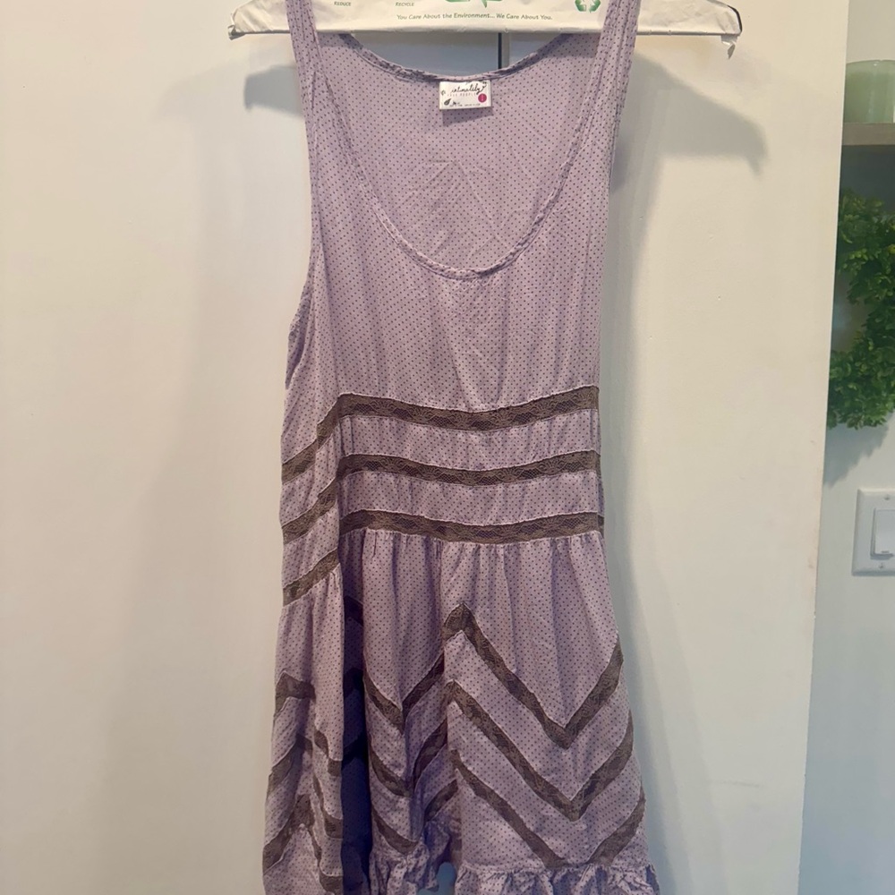 Free People Lavender and Gray Tunic Top